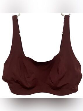 Skims scoop wireless bra bralette in oxblood